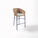 Taburete de Jardín Buka Color Negro/natural Tostado Pro-gardendesign®  PRO-GARDENDESIGN