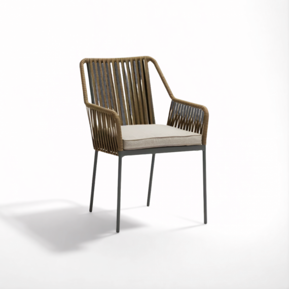 Silla de Jardín Loto Color Gris/taupe Tostado Pro-gardendesign®  PRO-GARDENDESIGN