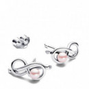 Pendientes de Botón con Nudo Infinito 293761C01  PANDORA