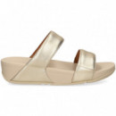 Pala 2 Tiras Piel Platino  FITFLOP