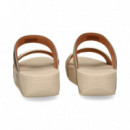 Pala 2 Tiras Piel Platino  FITFLOP