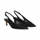 sin Talon Malla+strass Negro  EXE