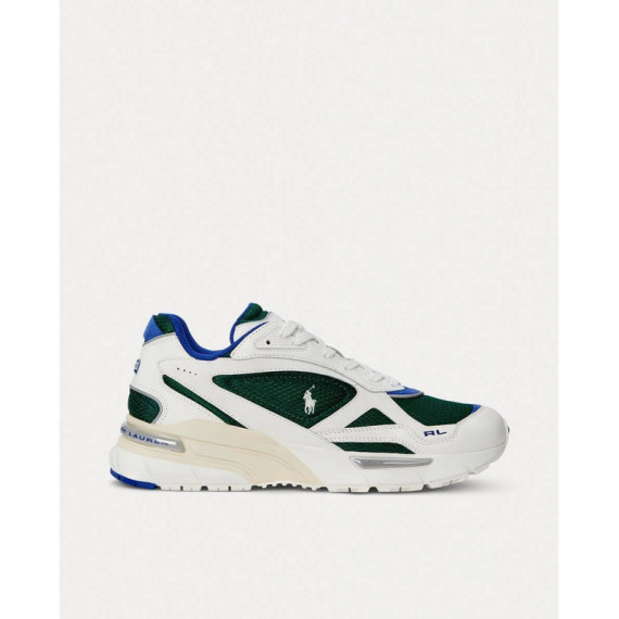 Low Top Lace Deckwash White/antique Gree  RALPH LAUREN