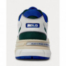 Low Top Lace Deckwash White/antique Gree  RALPH LAUREN