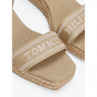 TOMMY HILFIGER Espad Mid Wedge Horseradi