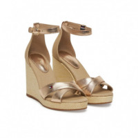 Flag Metallic High Wedge Espad Gold  TOMMY HILFIGER