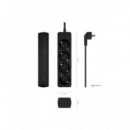 AISENS Regleta 4 Enchufes Schuko Negro A154-0534