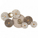 Adorno Pared Blanco Marron  PÉREZ ÁVILA