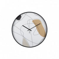 Reloj Pared Metal Negro  PÉREZ ÁVILA