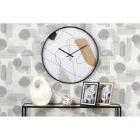 Reloj Pared Metal Negro  PÉREZ ÁVILA