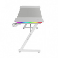 MARS GAMING Mesa Gaming MGDX140RGBW Blanca