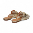 Mule Mocasin Trenzado Oro  EXE