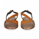 Onda Metal Bronce Sandalia ante Cuero  PLUMERS