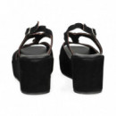 Sandalia 2 Piedras ante Negro  PLUMERS