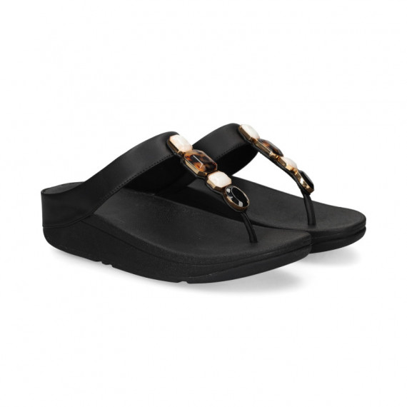 Esclava Piedras Piel Negro  FITFLOP