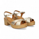 Carmelita Cruzada Metalizada Platino  UNISA