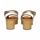 Carmelita Cruzada Metalizada Platino  UNISA