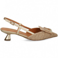 sin Talon Aplique Rafia Camel  LODI