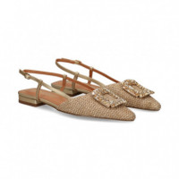 sin Talon Aplique Rafia Camel  LODI