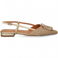 sin Talon Aplique Rafia Camel  LODI