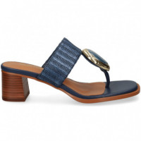 Esclava Rafia+piedra Azul  NOA HARMON