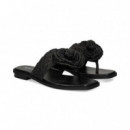 Esclava Flor Todo Rafia Negro  NOA HARMON