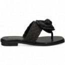 Esclava Flor Todo Rafia Negro  NOA HARMON