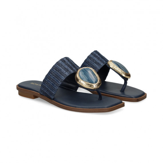 Esclava Rafia+piedra Azul  NOA HARMON