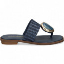 Esclava Rafia+piedra Azul  NOA HARMON