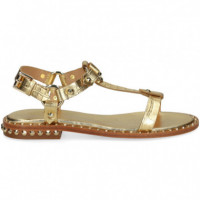 Sandalia Bebe Tachas Todo Coco Oro  ASH