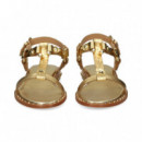 Sandalia Bebe Tachas Todo Coco Oro  ASH