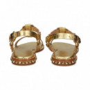 Sandalia Bebe Tachas Todo Coco Oro  ASH