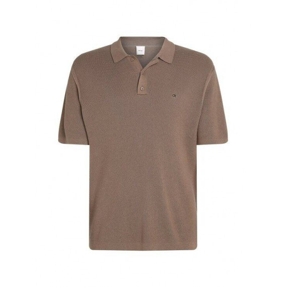 Micro Waffle Polo S/s Fossil  CALVIN KLEIN