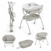Bañera Plegable C/cambiador Bubble Gris  MS