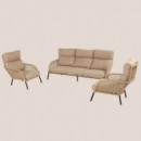 Conjunto de Jardín Nika- Color Camel/negro- Weatherready- Hartman®- Exterior  HARTMAN OUTDOOR FURNITURE