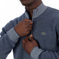 LACOSTE AH9208 Tricot Bleu Indigo Fon