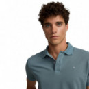 131401 Polos SILBON Hombre Clasico Liso Petroleo (180045)