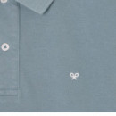 131401 Polos SILBON Hombre Clasico Liso Petroleo (180045)