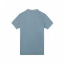 131401 Polos SILBON Hombre Clasico Liso Petroleo (180045)