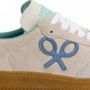 131139 Zapatillas SILBON Hombre Casual Raqueta Beige Claro