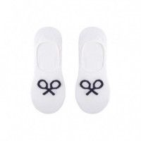 125099 Calcetines SILBON Hombre Pinky Raqueta Blanco
