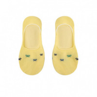 131563 Calcetines SILBON Hombre Pinky Multiraquetas Amarillo Multicolor  (180115)