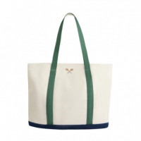 131604 Bolsos SILBON Hombre Tote Bag Athletic Vintage Beige (180102)