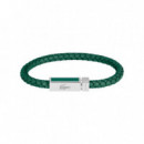 2040449 Pulsera LACOSTE Hombre Rokel Piel Verde
