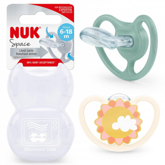 NUK Chupete Silicona Space 6 - 18 Meses 2 Unidad