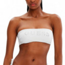 Parte de Arriba de Bikini Rhinestone Bandeau  GUESS
