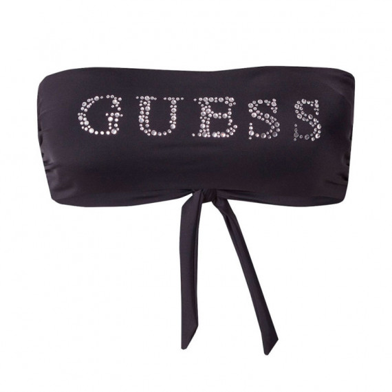 Parte de Arriba de Bikini Rhinestone Bandeau  GUESS