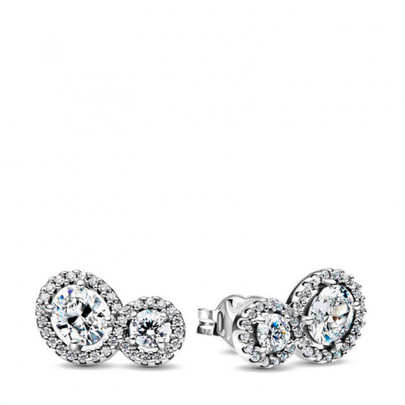 Pendientes de Botón Halo y Abrazo 293774C01  PANDORA