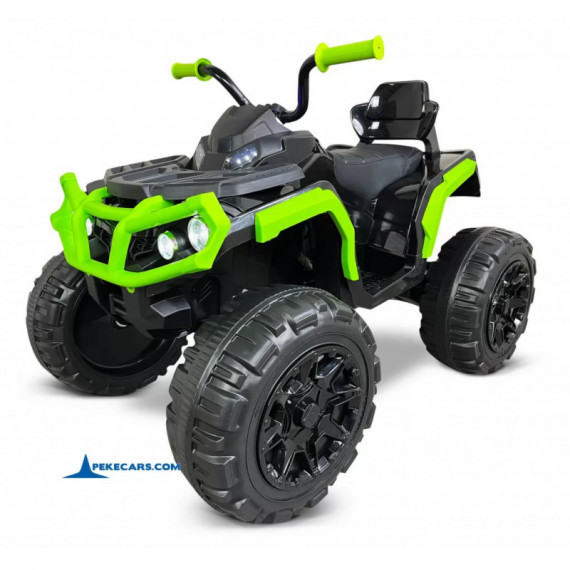 Quad Eléctrico Negro/verde 12V  PEKECARS