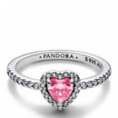 Anillo Corazón Rosa Elevado 198421C03  PANDORA